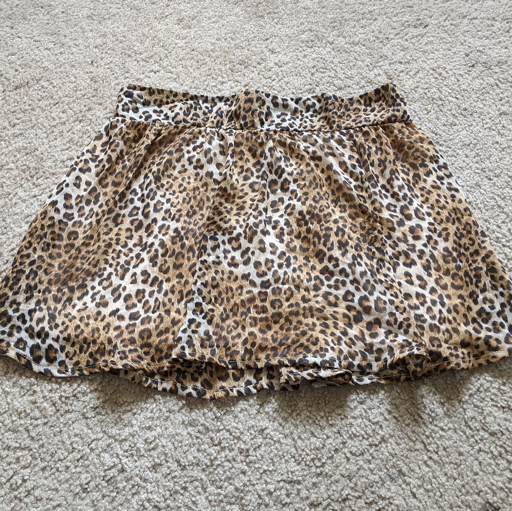 Pacsun Brown Leopard Skirt